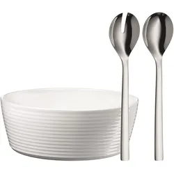 WMF Salat-Set NUOVA 3 teilig mit Salatschüssel 3,5 Liter und Salatbesteck 30 cm