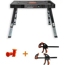 FUXTEC 5in1 Universal-Werkbank FX-WB Bundle inkl. Schaubzwingen – Halter