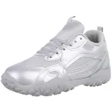 Ital-Design Low-Top Freizeit Sneaker Damen Silber 38