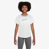 Nike One Dri-FIT kurzarm Trainingsshirt Mädchen 100 white/black XL 156-166 cm