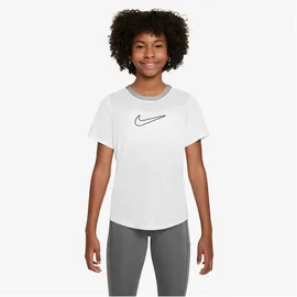 Nike One Dri-FIT kurzarm Trainingsshirt Mädchen 100 white/black XL 156-166 cm