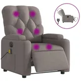 vidaXL Massagesessel Elektrisch 86,5 x 93,5 x 0 cm Taupe mit Vibrationsmassage