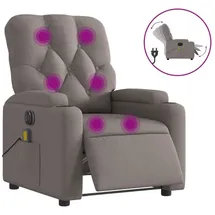 vidaXL Massagesessel Elektrisch 86,5 x 93,5 x 0 cm Taupe mit Vibrationsmassage