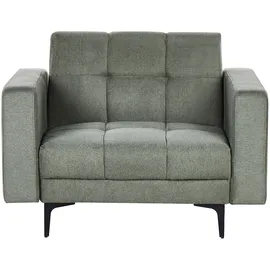 Beliani Sessel ALNES Stoff 72 x 71 x 70 cm Dunkelgrün mit verstellbarer Rückenlehne