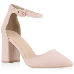 Damen Spitze Pumps in Rosa Rosa