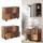 Vicco Waschbeckenunterschrank 2 Schubladen 80 x 60,8 x 33 cm Braun