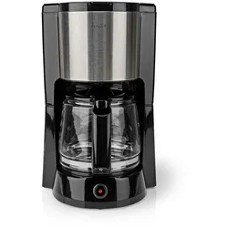 Nedis Kaffeemaschine - Filter Kaffee - 1.5 l - 12 Tassen - Warmhalten - Schwarz / Silber