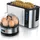 Arendo Langschlitz-Toaster Silber
