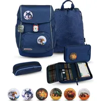 Belmil Premium Comfy Plus Schulranzen-Set 5-tlg. - Topographic