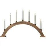 Star Trading LED Schwibbogen Gillian\ 7-flammig, Holz, braun, L630mm - 2 Jahre Gewährleistung - mind. 14 Tage Rückgaberecht - Braun