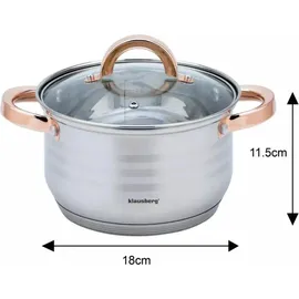 OEM Klausberg Topf-Set 8-tlg. 2,1l + 2,9l + 3,9l + 6,6l
