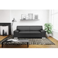 DOMO. Collection Sofa Alisson, 3er Couch, 3-Sitzer, 3er Garnitur, 199x83x75 cm, Polstergarnitur in schwarz