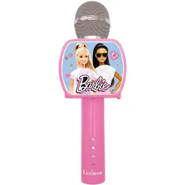 Lexibook Barbie, Bluetooth-Mikrofon mit Stimmwechselfunktion, Telefonhalter, eingebauter Lautsprecher, Rosa, MIC240BB