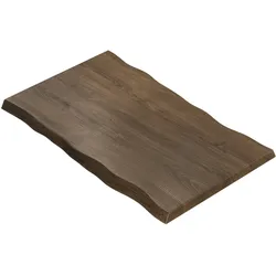 PERU | Gastro Tischplatte Baumkante | 180 x 90 cm | 6cm | Rechteckig | Walnuß