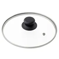 Buri Pfannendeckel 28 cm Glasdeckel mit Dampfabzug | Topfdeckel hitzebeständig | Kochdeckel Ersatzdeckel aus Glas mit Edelstahlrand & kühlem Griff | Deckel für Pfannen & Töpfe – Sichtkochen leicht gemacht