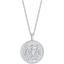Elli Sternzeichen Waage Münze 925 Silber Ketten   Damen 