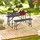 Relaxdays Bierbank 42 x 100 x 25 cm Grau