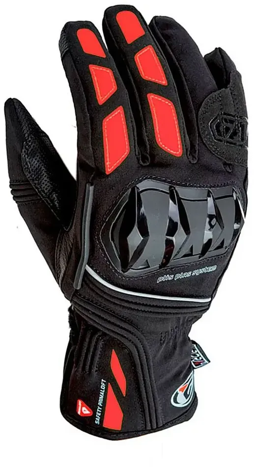 Garibaldi Safety Plis Plas Handschuhe - Black / Red - S