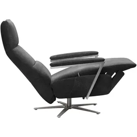 sit&more TV-Sessel Vario Comfort Polyester 70 x 124 x 85 cm Grau mit Kopfteilverstellung & 360° Drehfunktion