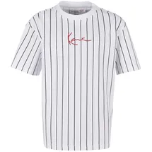 Karl Kani Small Signature Essential Pinstripe Tee Junior weiß