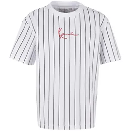 Karl Kani Small Signature Essential Pinstripe Tee Junior weiß