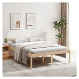 furnicato Bett Seniorenbett aus massivholz 195,5x145,5x70,5 cm in Naturfarbe (1-tlg), Pflegebett mit hohem Stauraum, Lattenrost und bequemer Rückenlehne braun 145.5 cm x 195.5 cm x 70.5 cm