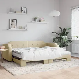 vidaXL Tagesbett 100 x 200 cm Creme