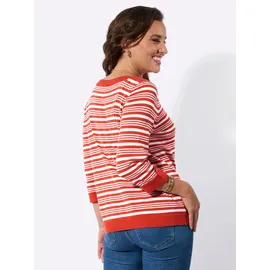 Casual Looks Ringel-Pullover orange / Ecru 50