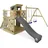 Wickey Spielturm Smart Camp mit Schaukel und Rutsche Anthrazit