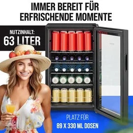 Bomann KSG 7287 Getränkekühlschrank (63 l, 740 mm hoch, Schwarz)