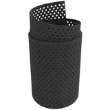 zaun|zu® Sichtschutz Rille gelocht 15 Prozent PP Streifen Anthrazit 2,55m