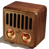 Opis Radio 2 – Mini Wallnuß Nostalgie Vintage Radio mit Bluetooth Lautsprecher im Retro Design Look aus Holz