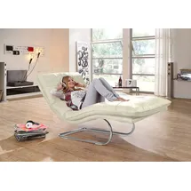 W.Schillig Relaxliege daily dreams Polyester 95 x 91 x 170 cm Beige mit Kissen