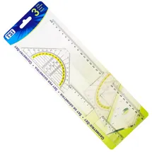 TSI Geometrie-Set 3-teilig transparent