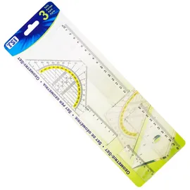 TSI Geometrie-Set 3-teilig transparent