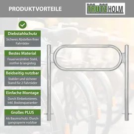 Trutzholm Fahrradständer 115 x 124 cm Stahl Ø 60 mm