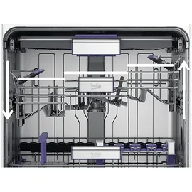 Beko BDSN36451X Geschirrspüler (teilintegrierbar, 598 mm breit, 42 dB (A), B)