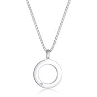 Elli DIAMONDS Halskette Damen Kreis Unendlichkeit Diamant (0.015 ct) in 925 Sterling Silber