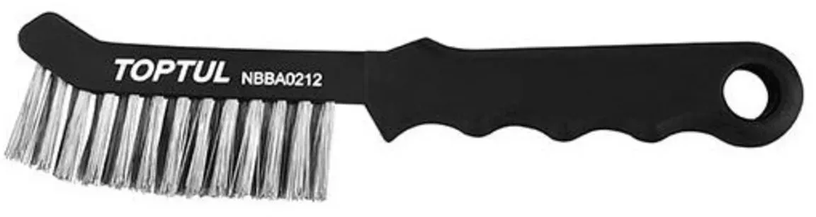 Brosse métallique, manche plastique, 2 rangées TOPTUL NBBA0212