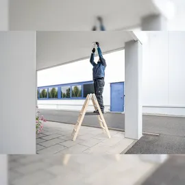 Proregal Stufen-Stehleiter Holz 8 Stufen