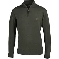 Deerhunter Strickpullover Harrington Half-Zip, forest ember melange, XL