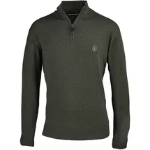 Deerhunter Strickpullover Harrington Half-Zip, forest ember melange, XL