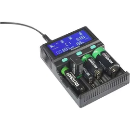 VOLTCRAFT IPC-4 Rundzellen-Ladegerät LiIon, LiFePO, NiMH, NiCd, LiFePO4 A, Mignon (AA), Micro (AAA), Mini (AAAA), Baby
