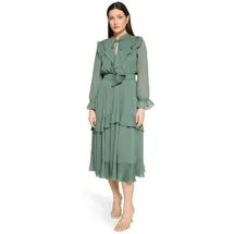 Vera Mont Cocktailkleid mit Volant Grün 34