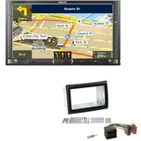 Philips 2-DIN Autoradio Navi Bluetooth für Renault Megane II 2002-2008 schwarz