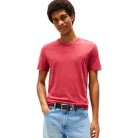 Tommy Jeans Herren T-Shirt Kurzarm Tee Rundhalsausschnitt, Rot (Sapphire