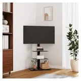 vidaXL TV-Eckständer mit 3 Ablagen für 32-65 Zoll Schwarz