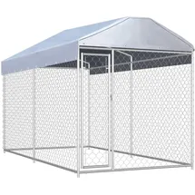 vidaXL Outdoor-hundezwinger mit Überdachung 382x192x225 cm - vidaXL