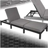 Sonnenliege Gartenliege Polyrattan Relaxliege verstellbar Liegestuhl wetterfest