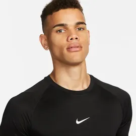 Nike Pro Dri-FIT Tight kurzarm Fitnessshirt Herren 010 black/white XXL